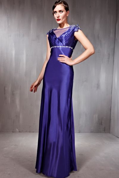 Cod.: 56692 - Vestido de festa Estilo Coluna Cor Azul Royal