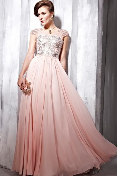 Cod.: 56838 - Vestido de Festa Rosa com Pedraria